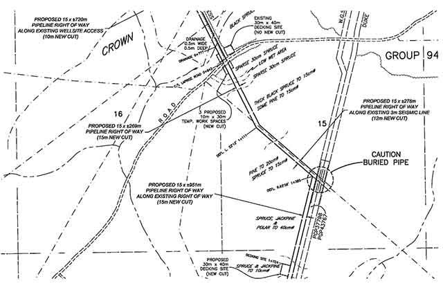 Pipeline survey engineering map technical drawing